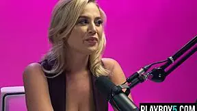 Big natural tits teen Blake Blossom fingers her pussy to intense orgasm.