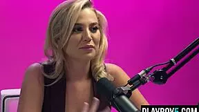 Big natural tits teen Blake Blossom fingers her pussy to intense orgasm.