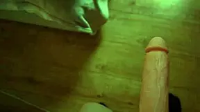 rough lesbian glitter sex with strapon wet pussy orgasm and screaming 😈