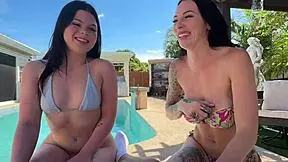 lesbian step sister sex vacation with lola valentine, indica marie, and scott stark 😏