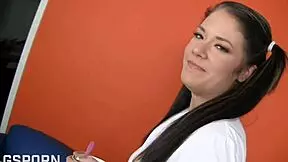 How big tits school teen got fucked with cum on tits and creampie?