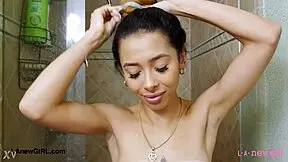 The Asian Teen Model Took A Shower