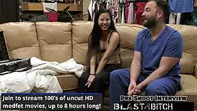 Raya Nguyen's ass gets blasted with cum in a casual scene