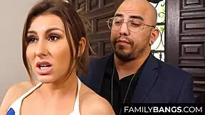 prudish guy babysits his rebel stepsister paige owens, codey steele joins for bareback group sex