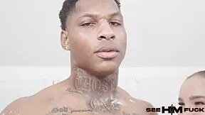 Muscular Bossmane Dre Rims Bunny Fae's Ass Bareback