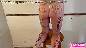 person tied up taped and body writing