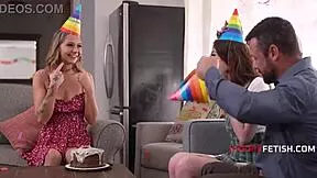 Stepdad, we were baking a cake for your happy birthday