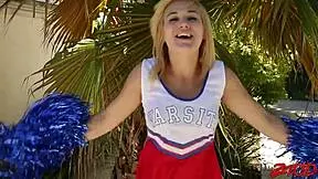 I am Courtney Shea, the creampied cheerleader in this group scene
