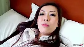 Japanese teen meets older guy in uniform