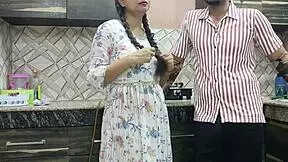 Desi jija sali hardcore sex in kitchen with dirty talk
