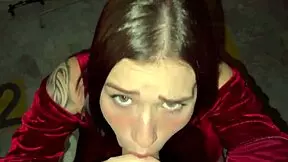 Katty Chokes on Cock Before Public Ass Pounding in Parking Lot!