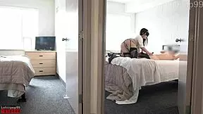 fuck my roommate's boyfriend hard while she's showering in college dorm!