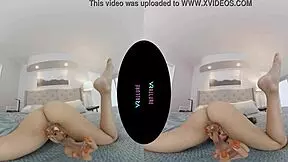 Vrallure Tests Petite Asian Pornstar Avery Black's Toy Vibrator Masturbation Skills