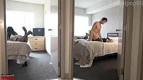 fuck my roommate's boyfriend hard while she's showering in college dorm!