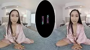Vrallure Tests Petite Asian Pornstar Avery Black's Toy Vibrator Masturbation Skills