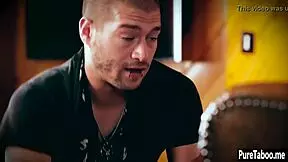 Suggestive Teen Shares Virginity Loss with Stepsis and Guy