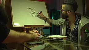 Tears of ecstasy in wild orgy with latina and two big cocks