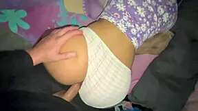 stepsister flashes panties then begs petite latina to get fucked