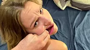 sneak peek at cute girl's fat ass pounded hard with facial finish