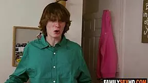 petite 18 year old stepsisters lick and fuck nerd stepbrother bribing him with tight pussy and blowjobs