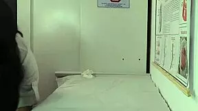 watch this nurse's eyes widen at patient's massive throbbing erection!