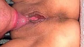 Think this amateur wife's shaved pink pussy looks virgin again after 318 days?!