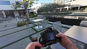 hey check out this huge titted girl tricked into fucking my massive cum-covered cock on the street