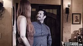 big tits teen babysitter joins me n my curvy milf wife fer a hot threesome!!