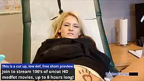 dr tampa's lesbian clinic backstage with hope harper in latex gloves