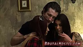 TRIPLE ANAL GANGBANG RIPS YOUNG 18+ TEEN IN PUBLIC BONDAGE!