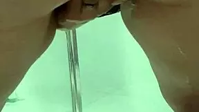 Teen Bends Over Squirts Juicy Piss In Bathroom