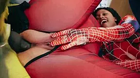 Wolverine devours Deadpool and Spiderman asses, swallowing every drop!