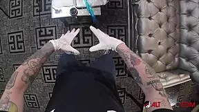 whoa check out tattooed slut sully savage's behind the scenes ass play 😈🍑