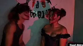 Clown Girl Rides Big Cock After Party