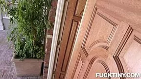 My tiny ebony babysitter Jeni Angel shakes her booty for Eric John