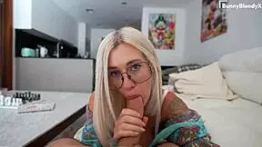 nerdy stepsis with big tits and glasses begs to get fucked?