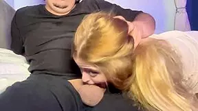 Stepsis Shares Bed Turns Into Sloppy No Hands Deepthroat Gagging Blowjob