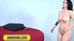 submissive 19yo teen licks old perverts cock in dirty talk threesome cumshot