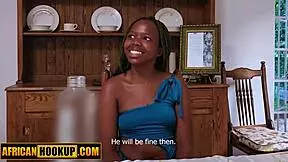 big booty petite ebony teen bent over railed pov doggystyle by monster black cock