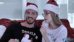 ariana marie rides santa's monster cock deep in my tight teen hole