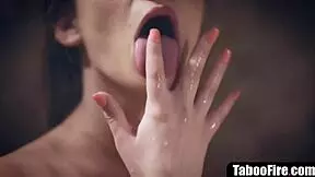 Step-bro worries but cant stop fucking shaved pussy stepsister deepthroat