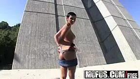 passionate petite babe rides monster cock in stockings till creampie explosion!