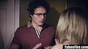 Step-bro worries but cant stop fucking shaved pussy stepsister deepthroat