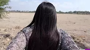 girlfriend's cute latina friend drags me outdoors begs hard pussy pounding moaning nonstop