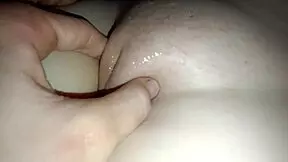 home alone stepsis guides hand to her wet shaved pussy