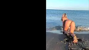 kleo furiosa beach solo wet pussy toes tanned tight ass blue eyes lipstick