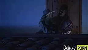 Cowboy ravishes smoking hot blonde teen with deep desire