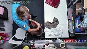 law student slut caught stealing sneakers gets punished rough in garage