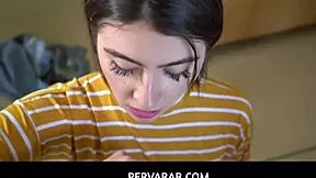 Pervarab Wet Dream: Angeline Red Deepthroats Cock with Tits and Pussy Tease