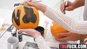 Halloween pierced teen harley love paris pie hides secret ass eating skills